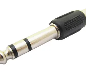 POWERTECH αντάπτορας stereo 6.35mm σε RCA CAB-J024, μαύρος, 5τμχ
