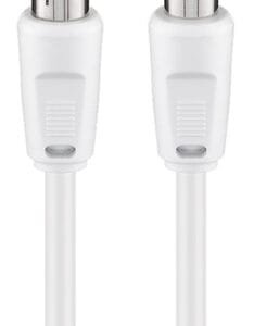 GOOBAY καλώδιο κεραίας αρσενικό σε θηλυκό 11510, <70dB, CCS, 1.5m, λευκό