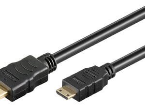 GOOBAY καλώδιο mini HDMI σε HDMI 31934 με Ethernet, 4K/30Hz, 5m, μαύρο
