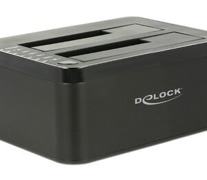 DELOCK docking station 62661, clone function, 2x HDD/SSD, 6Gb/s, μαύρο