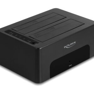DELOCK docking station 64187, clone/erase function, 2x SSD/HDD, 5Gb/s