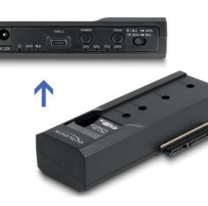 DELOCK docking station 64252 για M.2 NVMe/SATA SSD & HDD, clone function
