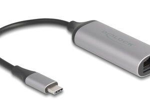 DELOCK αντάπτορας δικτύου 81570, USB-C, 5Gbps Ethernet, ασημί