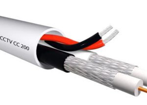 ACCORDIA καλώδιο CCTV CC-200, 2x Mini RG59/2x 0.50mm2, 75Ω, White, 100m