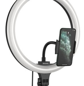 BASEUS φωτιστικό δαχτυλίδι LED CRZB12-B01, 12", χωρίς τρίποδα, μαύρο