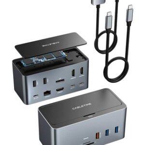 CABLETIME docking station DOCK162-AG2 15 θύρες, M.2 NVME, 4K 100W, γκρι