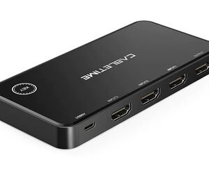 CABLETIME HDMI switch CT-HS4K3 με ασύρματο χειριστήριο, 3 σε 1, 4K, γκρι