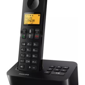 PHILIPS ασύρματο τηλέφωνο D2651B-34, με ελληνικό μενού, μαύρο