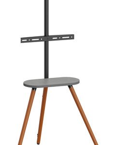 BRATECK βάση δαπέδου FS28-44F-04 για τηλεόραση 43-65" έως 35kg, με ράφι