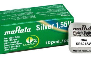MURATA μπαταρία Silver Oxide για ρολόγια SR621SW, 1.55V, No 364, 10τμχ
