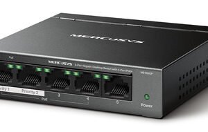 MERCUSYS Desktop Switch MS105GP, 5x 10/100/1000 Mbps, PoE+, Ver. 1.0