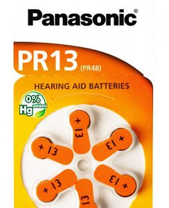 PANASONIC μπαταρίες ακουστικών βαρηκοΐας PR13, mercury free, 1.4V, 6τμχ