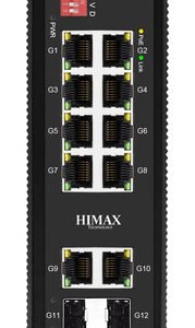 HIMAX industrial PoE switch PS1802FG-I, 8x GE PoE/2x GE/2x GF SFP θύρες, έως 1000Mbps