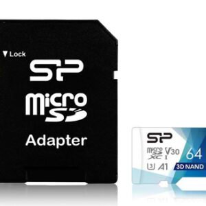 SILICON POWER κάρτα μνήμης microSDXC Superior Pro, 64GB, Class 10 UHS-I U3 A1 V30