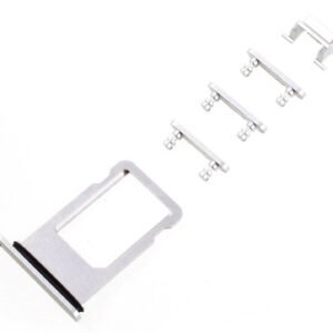 Υποδοχή Κάρτας SIM και Side Button για iPhone 8 Plus, ασημί