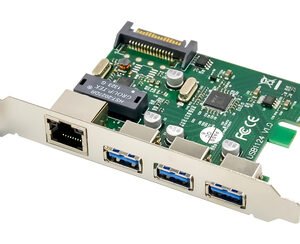 POWERTECH κάρτα επέκτασης PCIe σε USB 3.0 & GbE LAN ST642, VL805&RTL8153