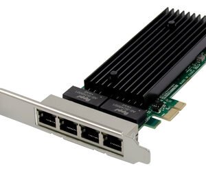 POWERTECH κάρτα επέκτασης PCIe σε 4x RJ45 ST7229, 1000Mbps, JL82576EB