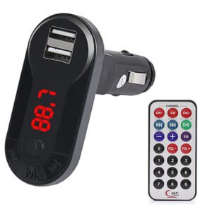 Car FM Transmitter T26 με LCD οθόνη, USB, SD, μαύρο