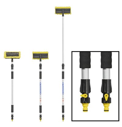PROPLUS βούρτσα πλυσίματος 150681, τηλεσκοπική έως 1.8m, κίτρινη/μαύρη - Image 4