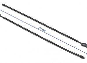DELOCK reusable δεματικά καλωδίων 18966, 210x4.5mm, μαύρα, 10τμχ