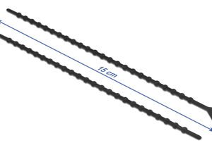 DELOCK reusable δεματικά καλωδίων 19568, 150x2.4mm, μαύρα, 100τμχ