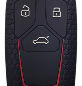 Θήκη κλειδιού για αυτοκίνητα Audi 2008-02, εύκαμπτη, μαύρη