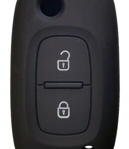 Θήκη κλειδιού για αυτοκίνητα Renault 2021-01, εύκαμπτη, μαύρη