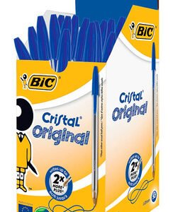 BIC στυλό διαρκείας Cristal με μύτη 1mm, μπλε 50τμχ