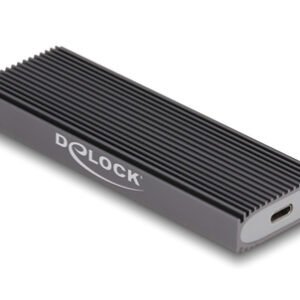 DELOCK θήκη για M.2 NVMe PCIe/SATA SSD 42019, tool free, 10Gbps, μαύρη