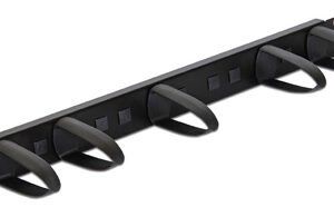 DELOCK cable management 43345 για rack 19"/1U, 5x γάντζοι, μαύρο