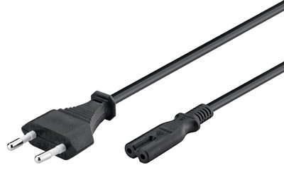 GOOBAY καλώδιο τροφοδοσίας Euro 50084, 2x0.75 mm², 1.5m, μαύρο - Image 2