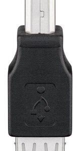 GOOBAY αντάπτορας USB σε USB Type B 50291, θηλυκό σε αρσενικό, μαύρος