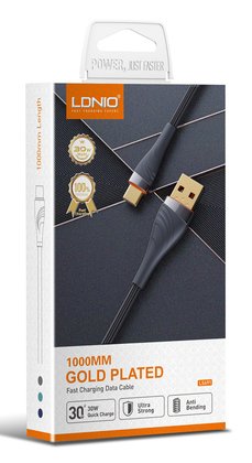 LDNIO καλώδιο Lightning σε USB LS691, 30W, 1m, γκρι - Image 5