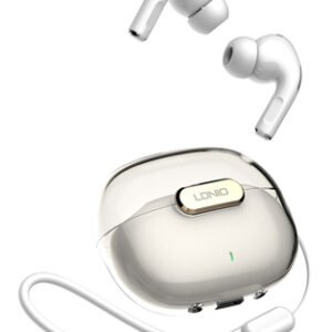 LDNIO earphones με θήκη φόρτισης T02, True Wireless, HiFi, Φ13mm, λευκά