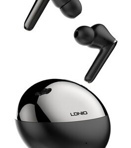 LDNIO earphones με θήκη φόρτισης T01, True Wireless, HiFi, Φ10mm, μαύρα