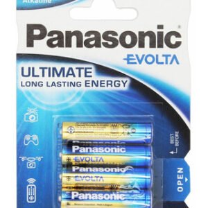 PANASONIC αλκαλικές μπαταρίες Evolta, AAA/LR03, 1.5V, 4τμχ
