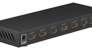 GOOBAY HDMI matrix switch 58478, τηλεχειριστήριο, 4 σε 2, 4K/30Hz, μαύρο