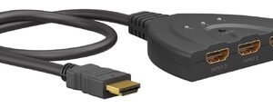 GOOBAY HDMI switch 58487, 3-in σε 1-out, 4K/30Hz, μαύρο