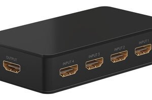 GOOBAY HDMI switch 58489 με τηλεχειριστήριο, 4 σε 1, 4K/60Hz, μαύρο