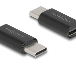 DELOCK αντάπτορας USB-C 60034, αρσενικό σε θηλυκό, 10Gbps, μαύρος