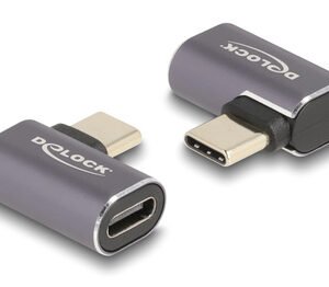 DELOCK αντάπτορας USB-C 60047, αρσενικό σε θηλυκό, 100W, 40Gbps, γκρι