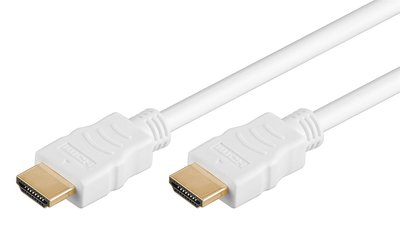 GOOBAY καλώδιο HDMI 2.0 61018 με Ethernet, 4K/60Hz, 18 Gbps, 1m, λευκό