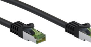 GOOBAY καλώδιο δικτύου 61091, CAT 8.1 S/FTP, copper, GHMT, 0.25m, μαύρο