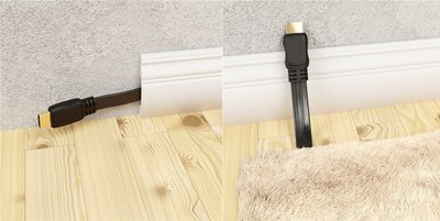 GOOBAY καλώδιο HDMI 2.0 61277, Ethernet flat, 4K/60Hz 18 Gbps, 1m, μαύρο - Image 2