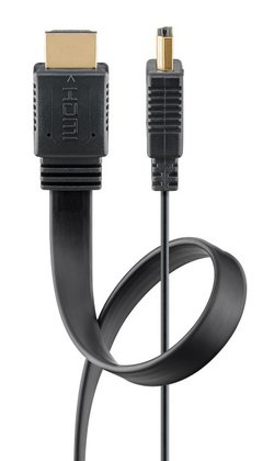 GOOBAY καλώδιο HDMI 2.0 61277, Ethernet flat, 4K/60Hz 18 Gbps, 1m, μαύρο - Image 3