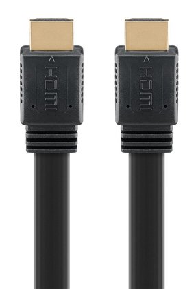 GOOBAY καλώδιο HDMI 2.0 61277, Ethernet flat, 4K/60Hz 18 Gbps, 1m, μαύρο - Image 4