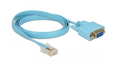 DELOCK Καλώδιο Serial RS-232 DB9 female σε RJ45 male, 1m, μπλε - Image 2