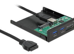 DELOCK front panel 64058, 3.5" σε USB-C, 2x USB & SD/Micro SD