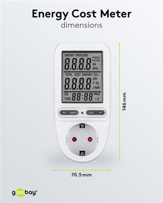 GOOBAY μετρητής κατανάλωσης ρεύματος 64590 με οθόνη, 16A, λευκός - Image 5