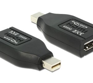 DELOCK αντάπτορας mini DisplayPort σε HDMI 65552, 1080p, μαύρος